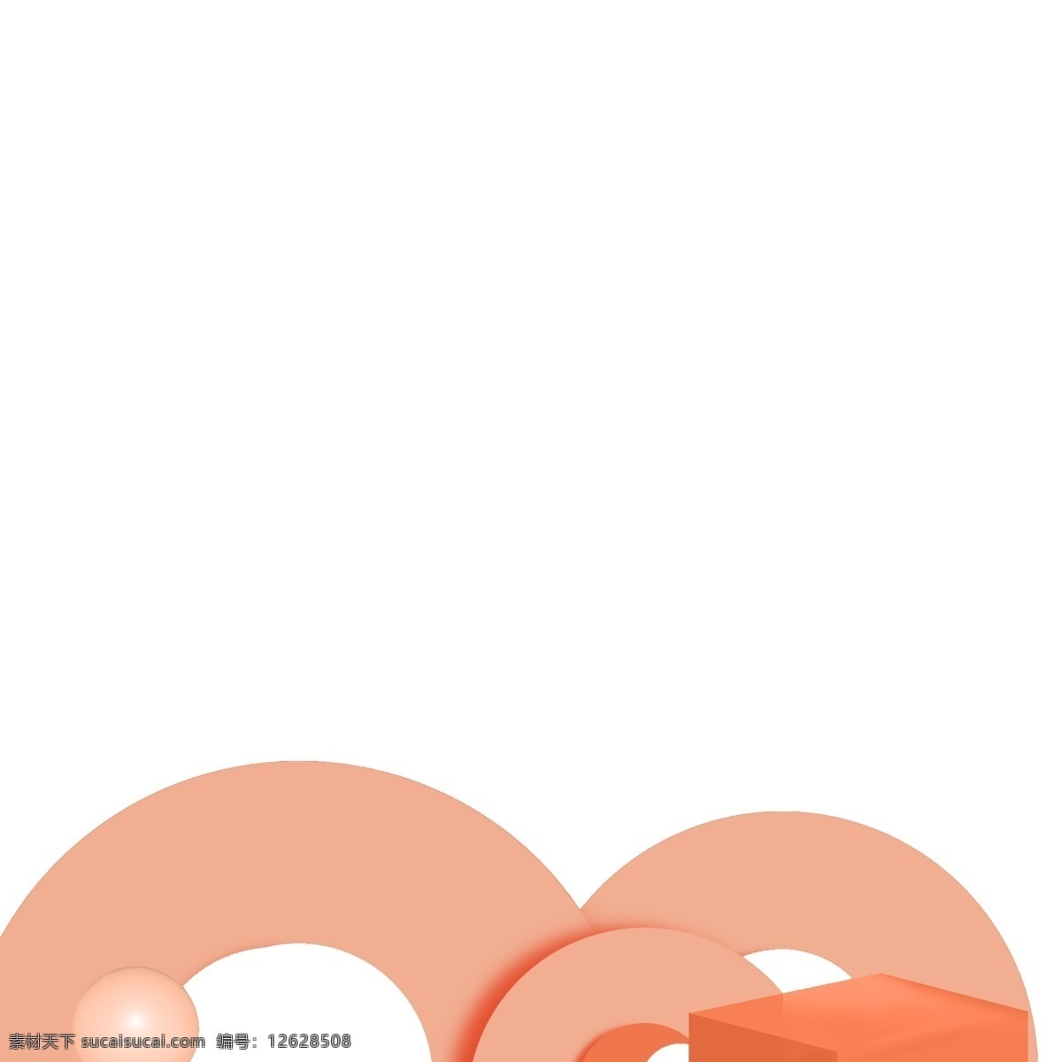 时尚 立体 台面 免 抠 图 美陈 时尚插画 3d立体圆球 卡通人物 动漫人物 立体圆球 圆圈 红色的圆球