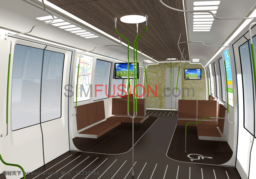 室内 火车 模型 渲染 运输 3d模型素材 其他3d模型