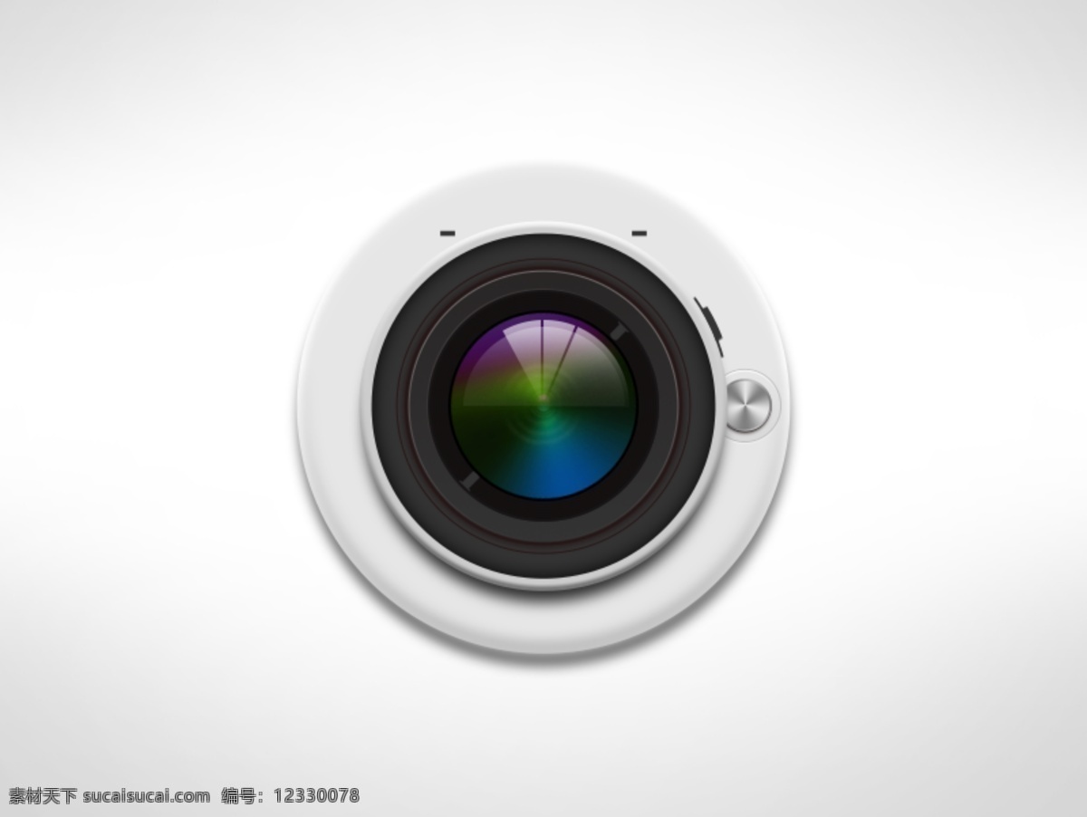 写实 镜头 ui 临摹 相机镜头ui icon 时尚高端大气 psd格式 矢量制作图标 白色