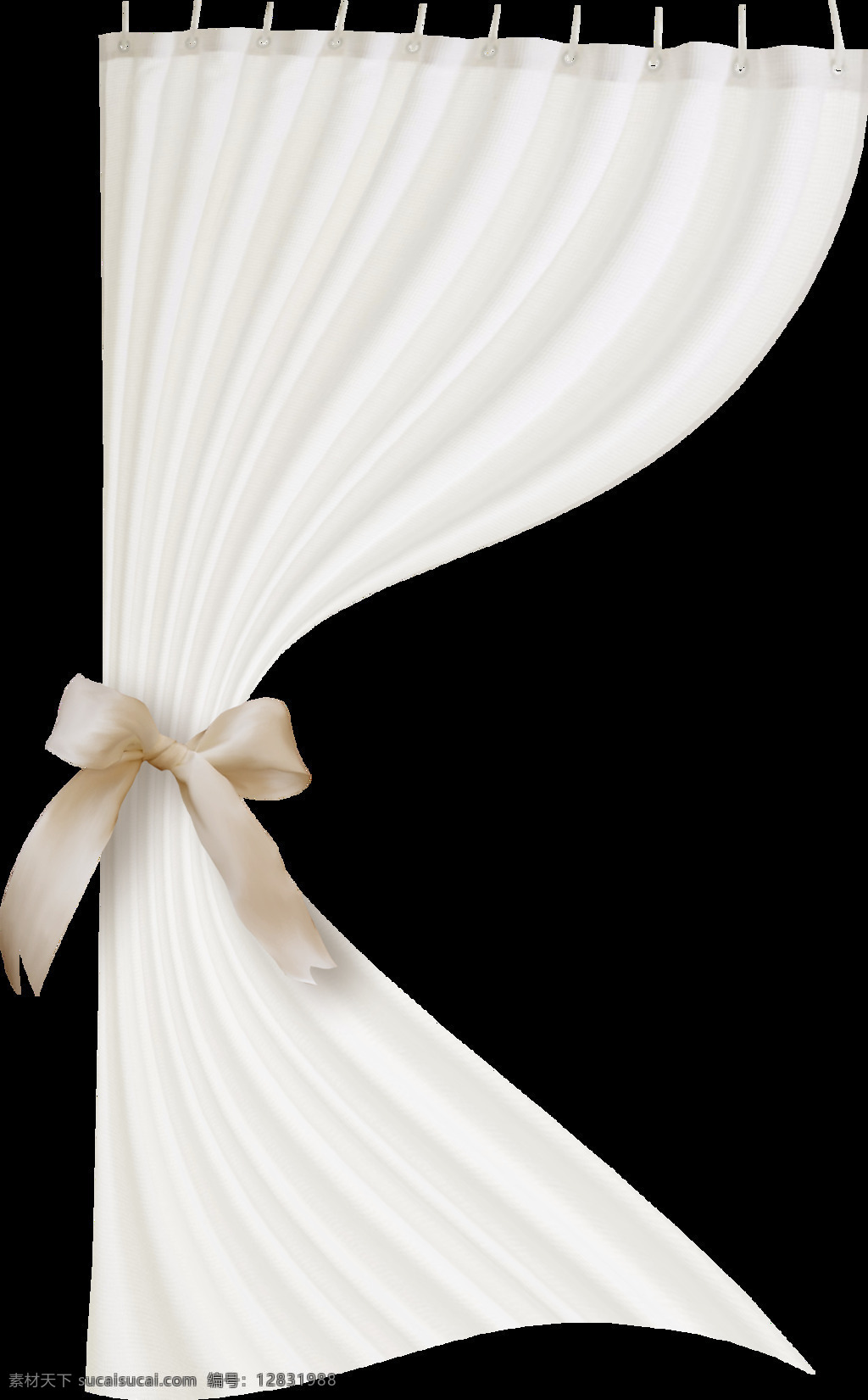 白色 丝 滑 窗帘 元素 实物 质感 纹理 飘带 丝滑 白色窗帘 免抠