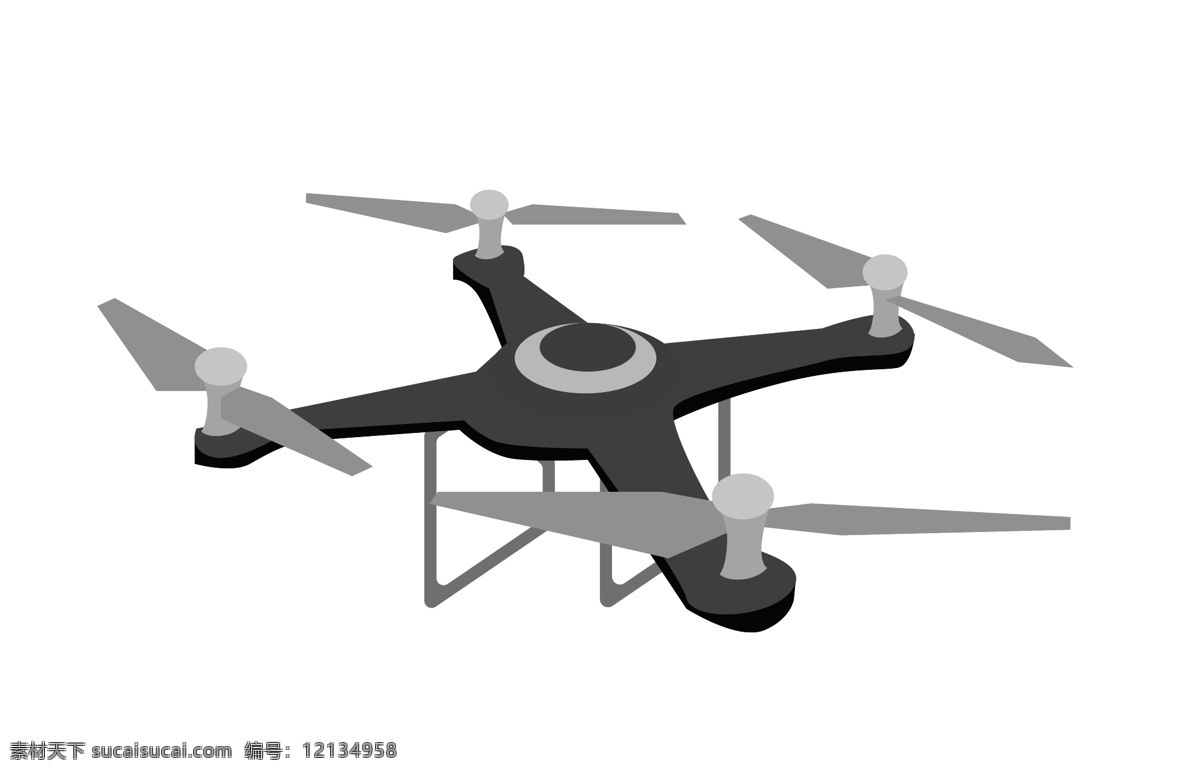 d 黑色 无人机 插画 黑色无人机 交通工具 立体无人机 高科技 研究 研发 无人机插画 卡通插画