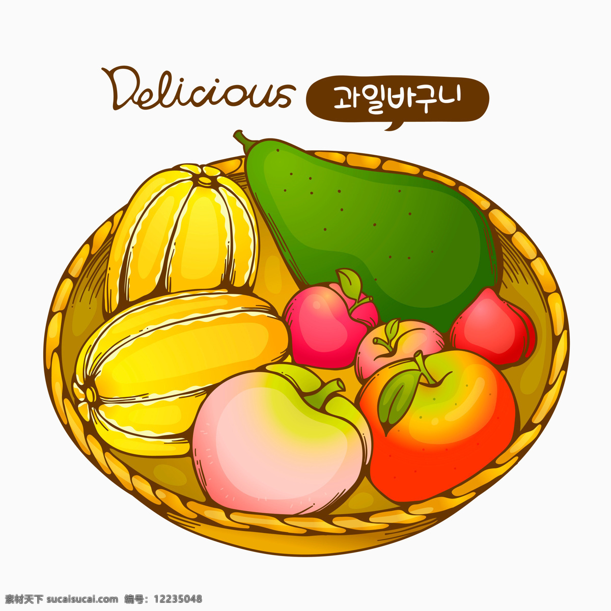 插画 动漫动画 果实 绿色食品 漫画 苹果 水果设计素材 水果模板下载 水果 桃子 水蜜桃 香瓜 插画集