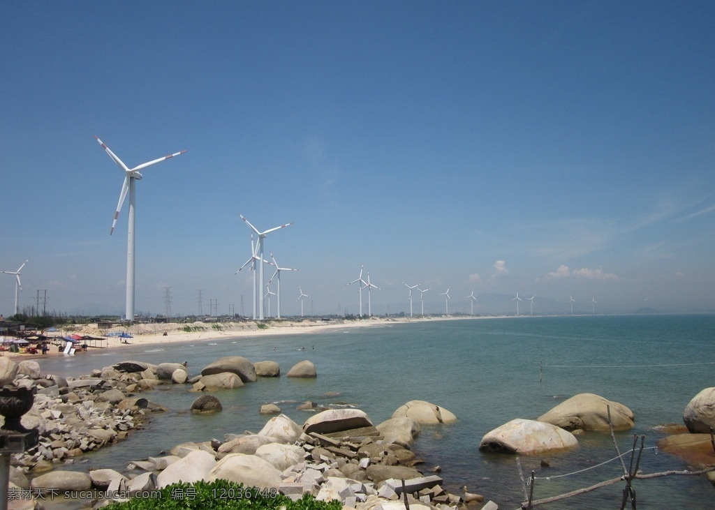 六鳌 大风车 风力发电场 蓝天碧海 大海 海边 海景 石头 蓝天白云 抽象画廊 漳浦 六 鳌 抽象 画廊 自然风景 自然景观