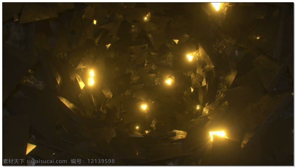 灯光 隧道 动态 视频 黄色 温暖 星空 背景 浩瀚 宇宙 星光 华丽 流转 光芒四射 3d 特效