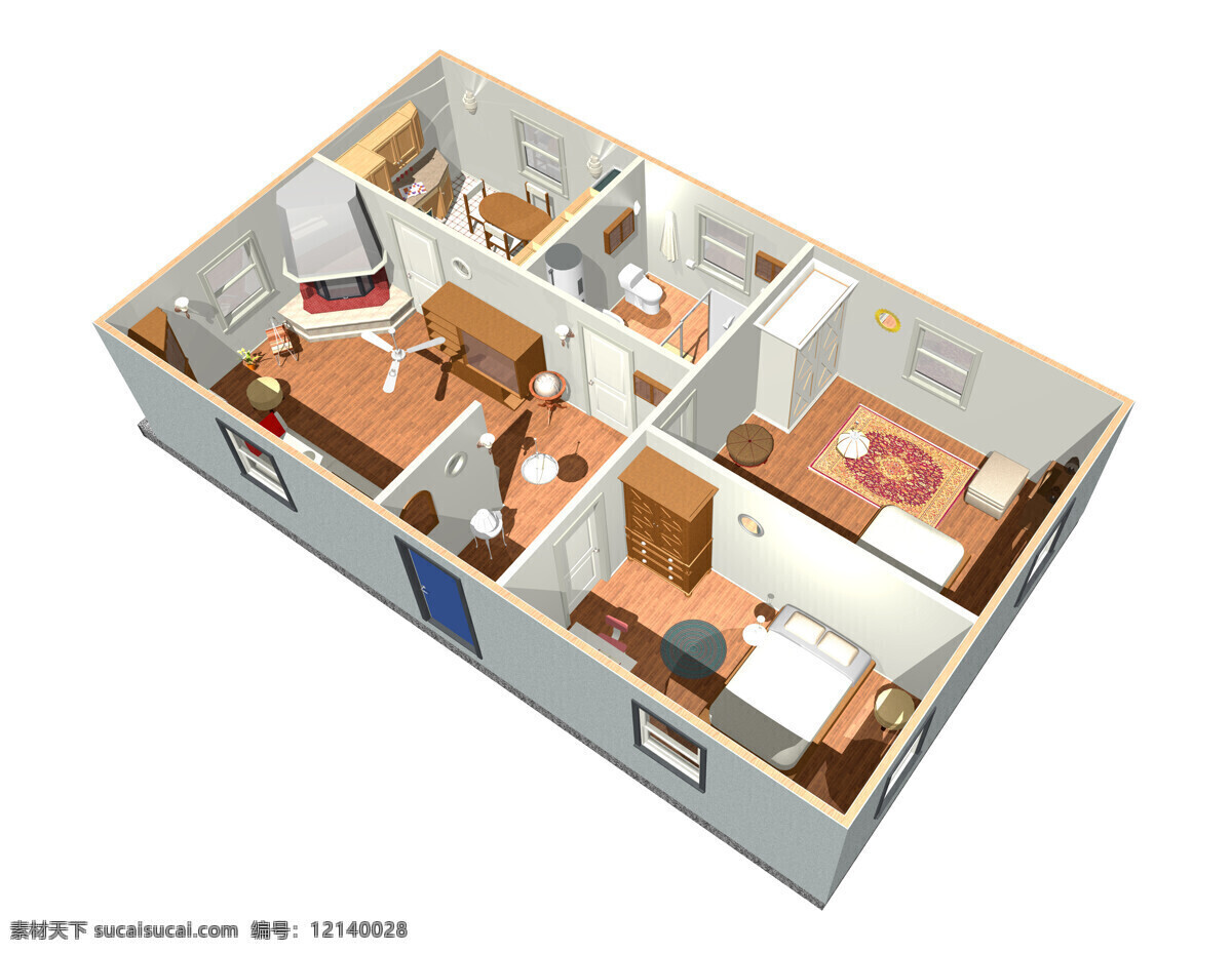 3d 房子 模型 内部 构造 3d房子模型 内部构造 内部设计 餐厅 厨房 建筑设计 环境家居