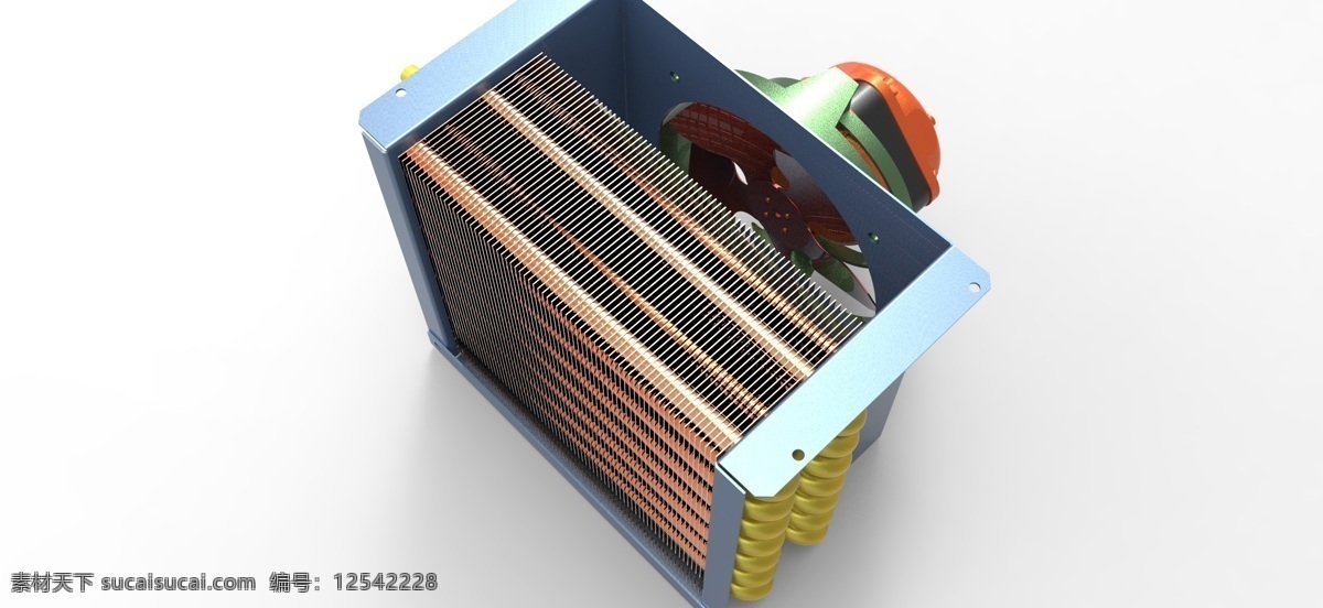 冷凝器 热交换器 机械设计 杂项 3d模型素材 电器模型