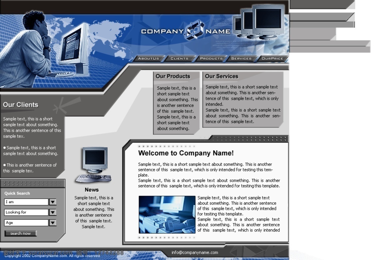 网页设计 欧美 按钮 电脑 简洁 欧美模板 网页模板 源文件 网页设计欧美 使用电脑 特色布局 网页素材