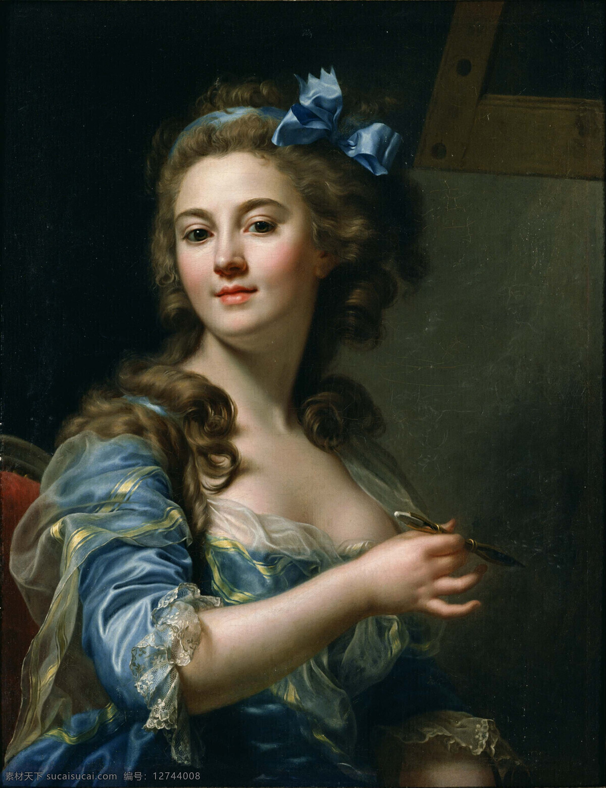 自画像 玛丽 加布里埃尔 卡佩 油画 女子肖像 贵妇人 古典画 人物画 绘画艺术 绘画书法 文化艺术