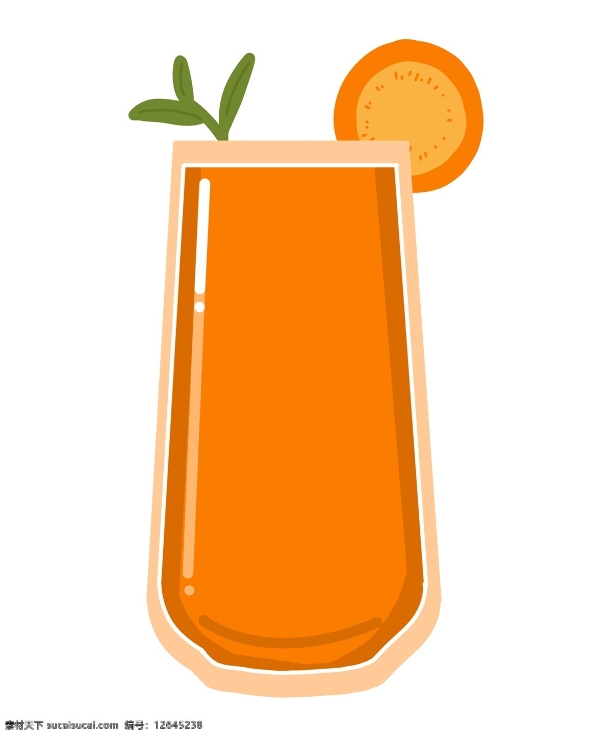 一杯 新鲜 橙子 汁 橙汁 黄色果汁 果汁
