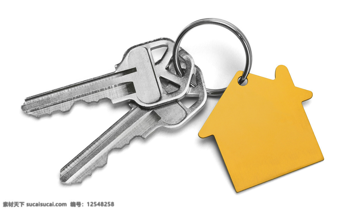 黄色锁匙 普通钥匙 锁匙 钥匙扣 房子 新房钥匙 开锁工具 其他类别 生活百科 白色