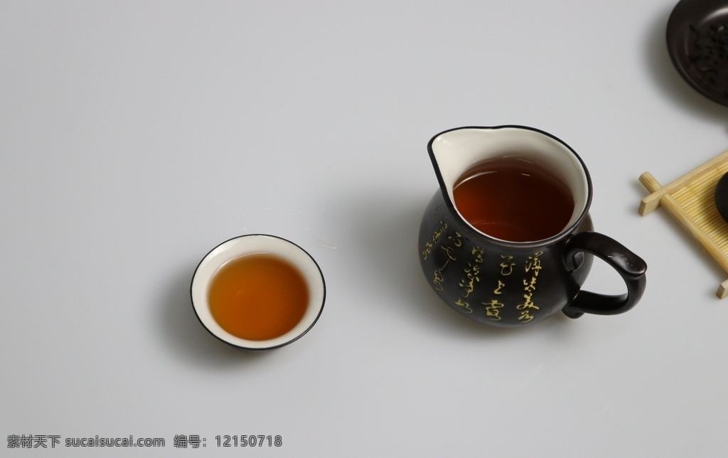 茶具 泡茶叶 普洱 铁观音 杯子摆形 品尝 水杯 招贴 广告