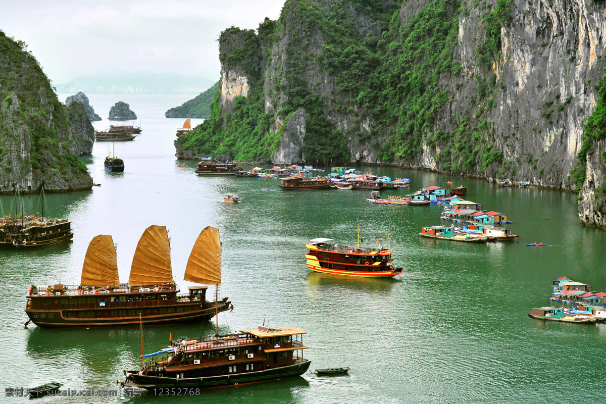 越南 风景 下龙湾 旅游 旅游海报 景区素材分享 自然景观 山水风景
