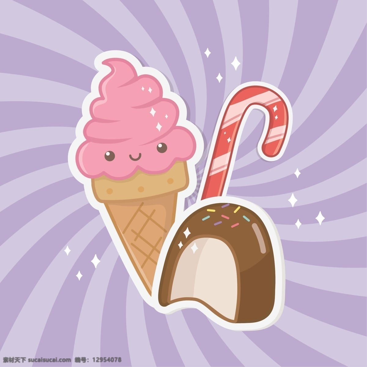 小 清新 点心 卡通 图案 小清新 彩色 创意 夏日装饰 下午茶 蛋糕 冰淇淋 装饰图案 冰棒 巧克力 面包 甜甜圈 矢量插画