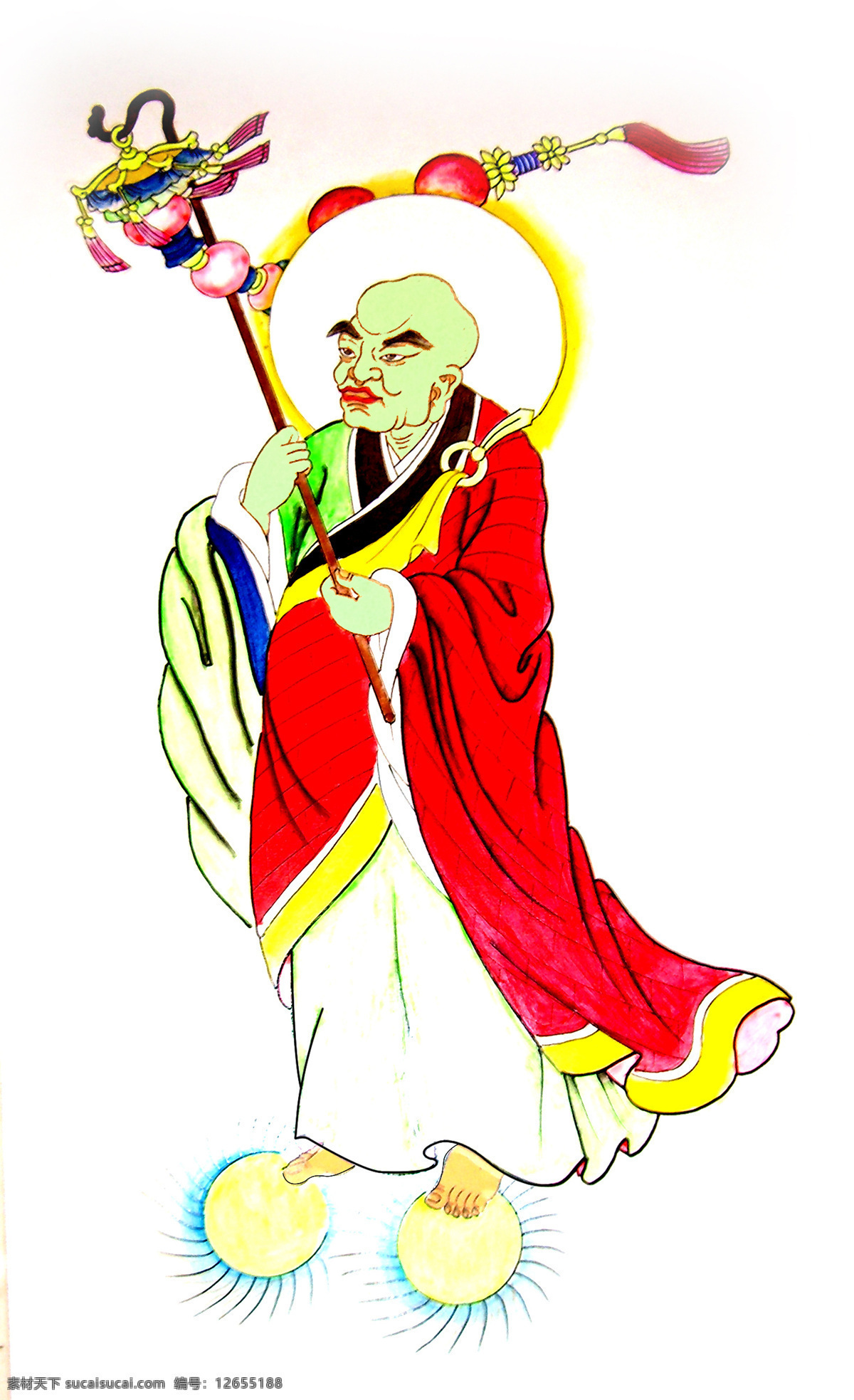 佛教手绘 佛像 手绘 佛相 佛教 佛 信仰 画像 彩色佛像 绘画书法 文化艺术