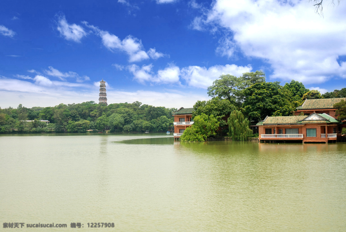 惠州西湖 惠州 西湖 蓝天 湖水 雷峰塔 山水风景 自然景观