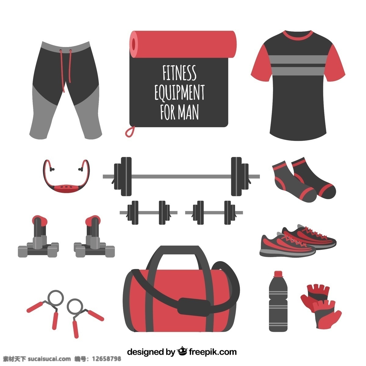红 黑 颜色 男子 健身器材 运动 健身 健康 体育 红色 袋子 跑步 黑色 球 元素 训练 重量 袜子 生活方式 生活 白色