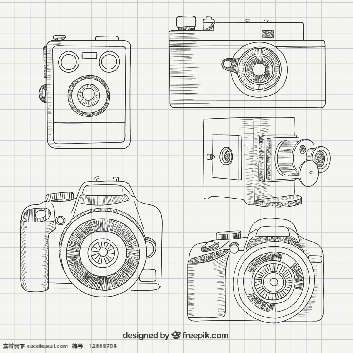 粗略 相机 收藏 复古 手 照片 手绘 绘画 涂鸦 复古复古 相机照片 画 老式相机 采集 摄像机 模拟 白色