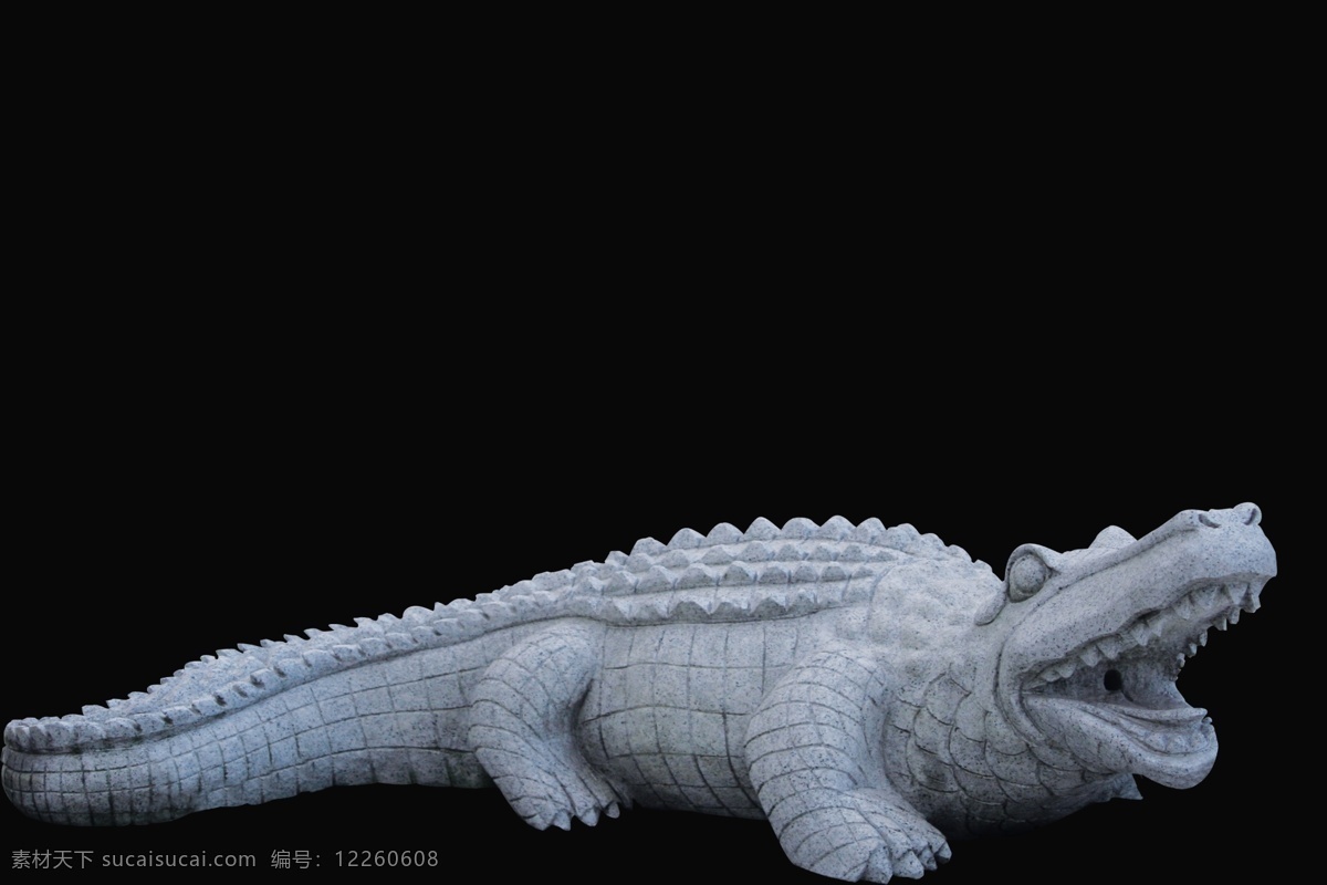 鳄鱼 雕塑 鳄鱼雕塑 大理石鳄鱼 装饰素材 大理石素材