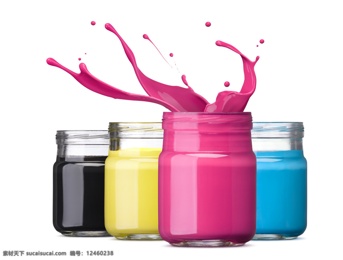 彩色 瓶子 飞溅 液体 创意 色彩 油漆 飞溅的液体 背景图片