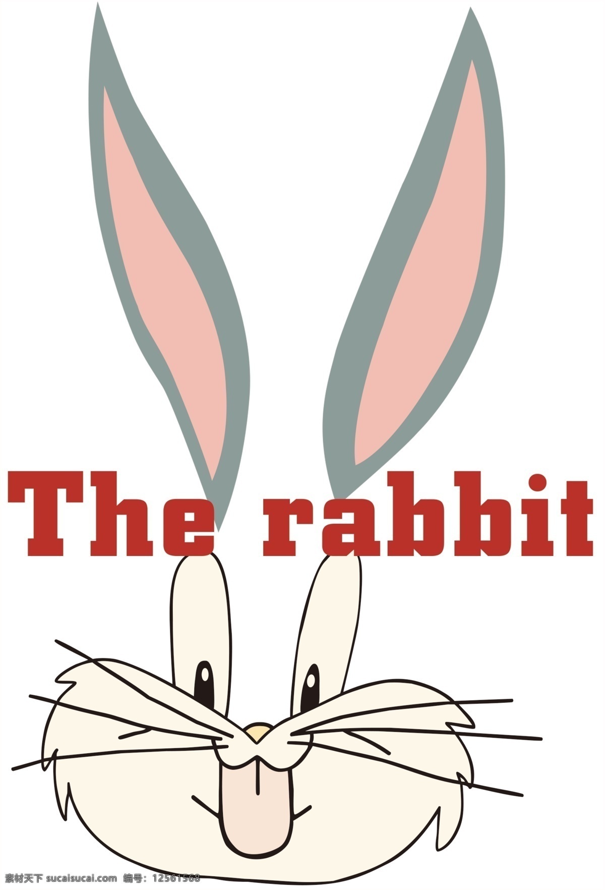 rabbit 兔子 大耳朵 卡通 分层