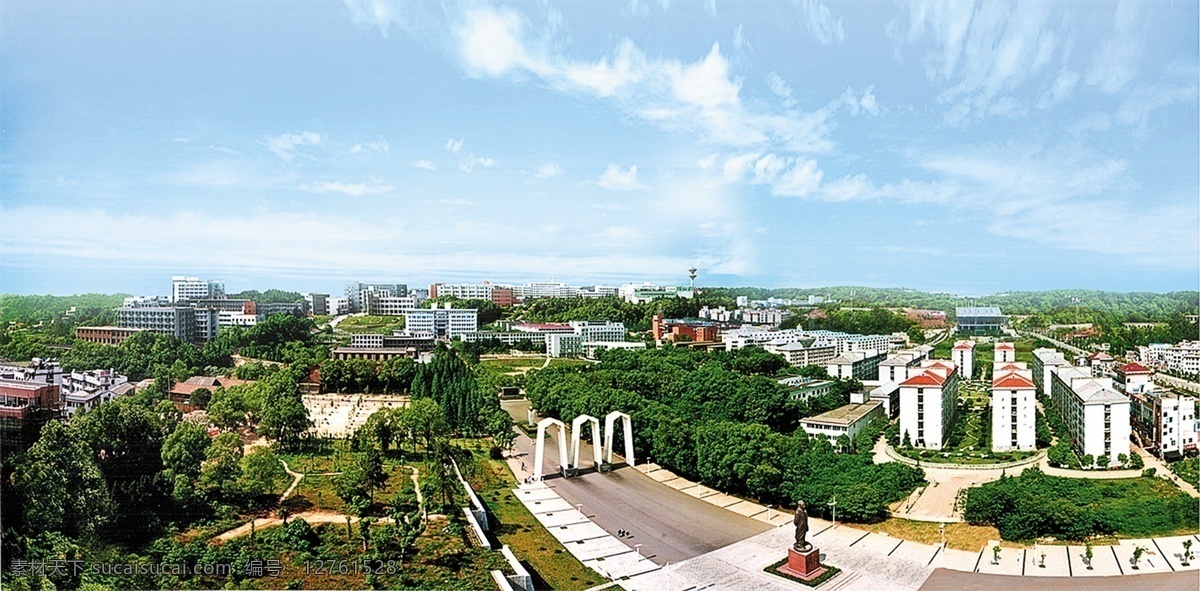 学校全貌 湘大全貌 湘潭大学 大学 湘大 湘潭 全貌 自然景观 风景名胜