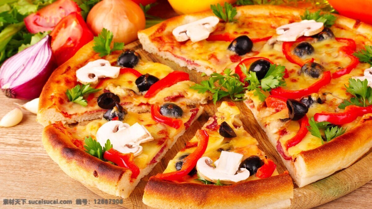 意大利披萨 pizza 西红柿 披萨 比萨 意大利美食 西餐 快餐 餐饮美食 西餐美食