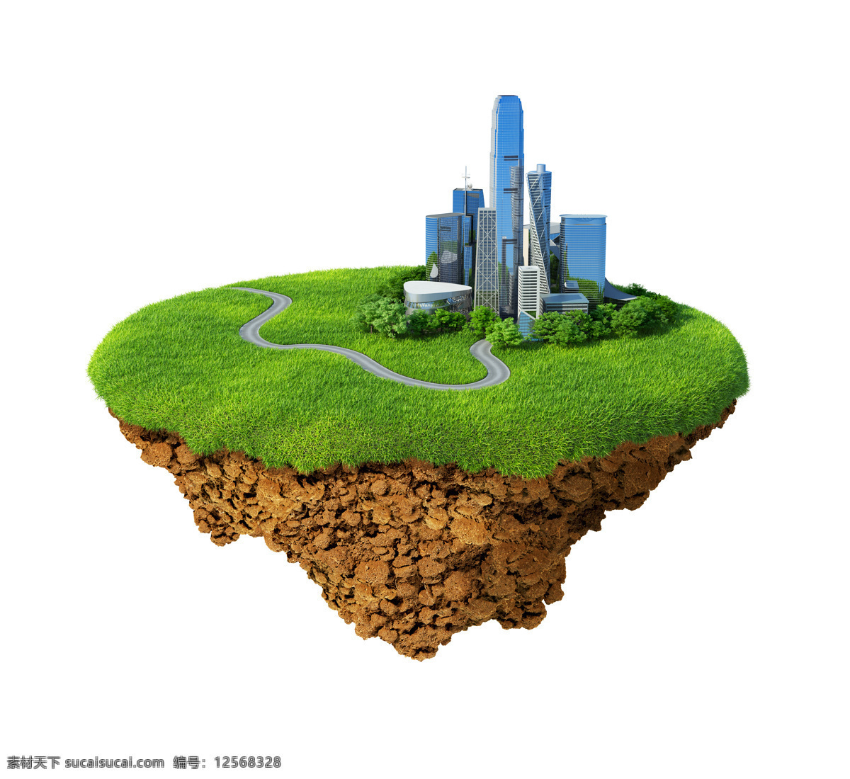 绿色城市 绿色 城市 建筑 高楼 大厦 公路 环保 生态 土壤 地表 绿草 草地 低碳 节能 背景 环保素材