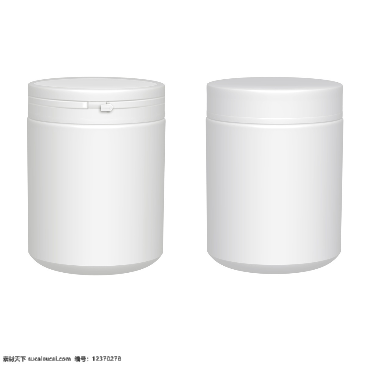 白色 塑料 罐子 样机 包装样机 蛋白粉罐子 食品包装