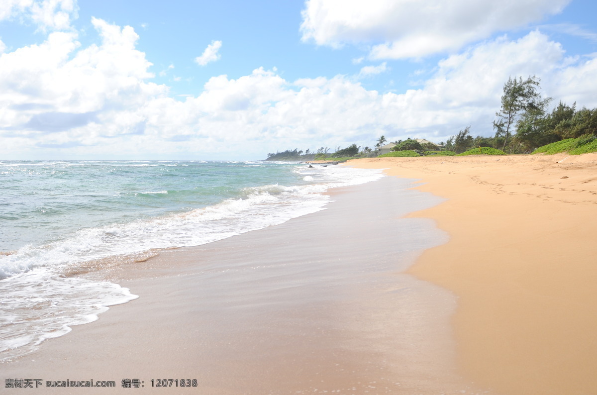 海滩 蓝天 白云 沙滩 大海 海边 旅游风景 旅游摄影 国外旅游