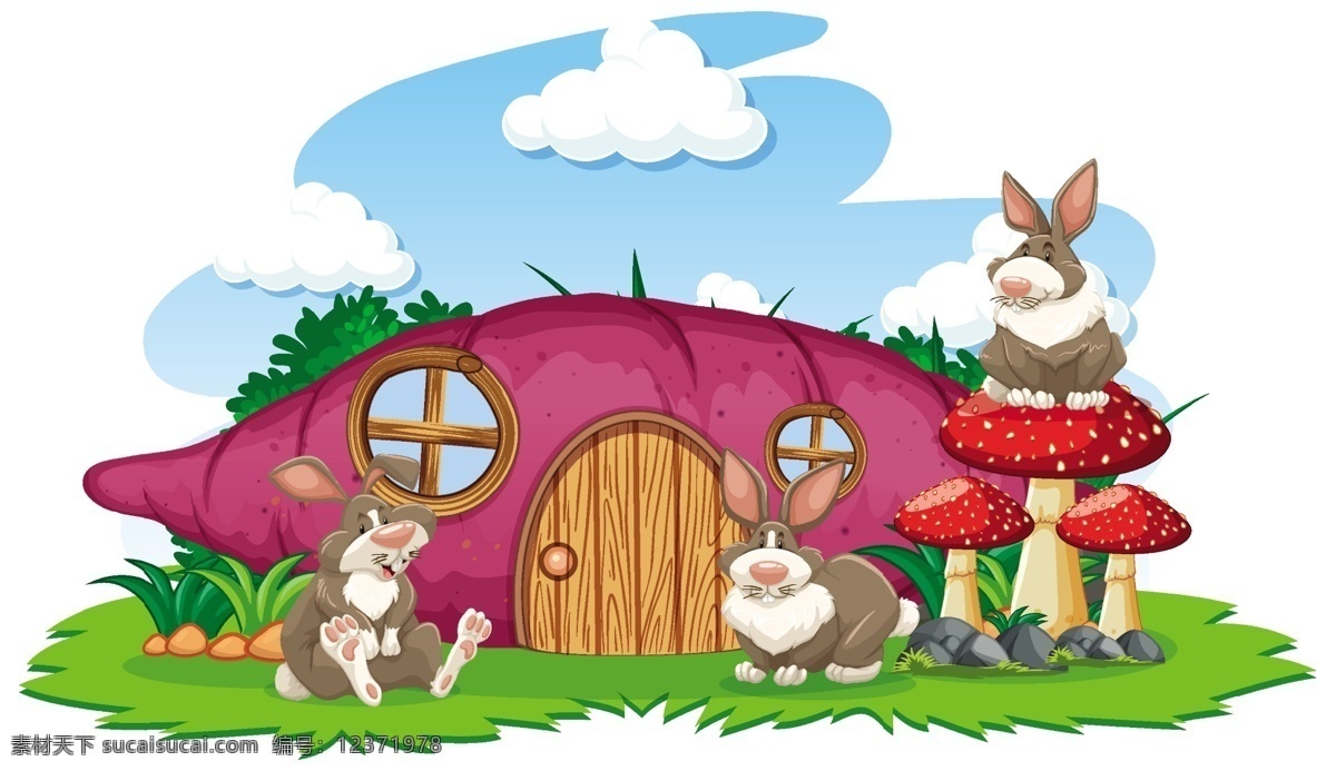 卡通兔图片 卡通兔 兔子 卡通 插画 漫画 动物 可爱 兔子素材 复活节 兔 卡通动物生物 卡通设计
