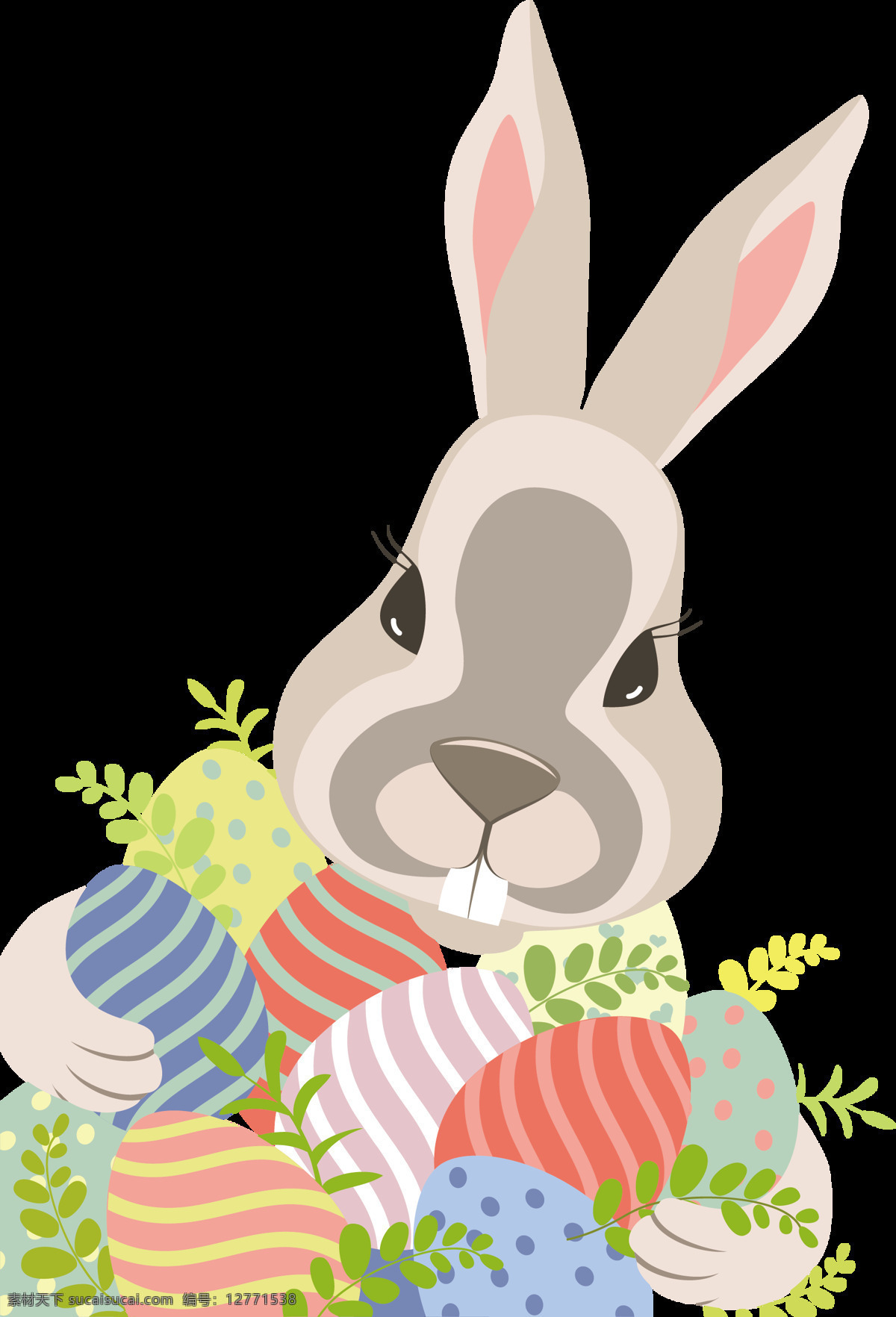 卡通 兔子 动物 图案 png素材 免抠元素 透明元素