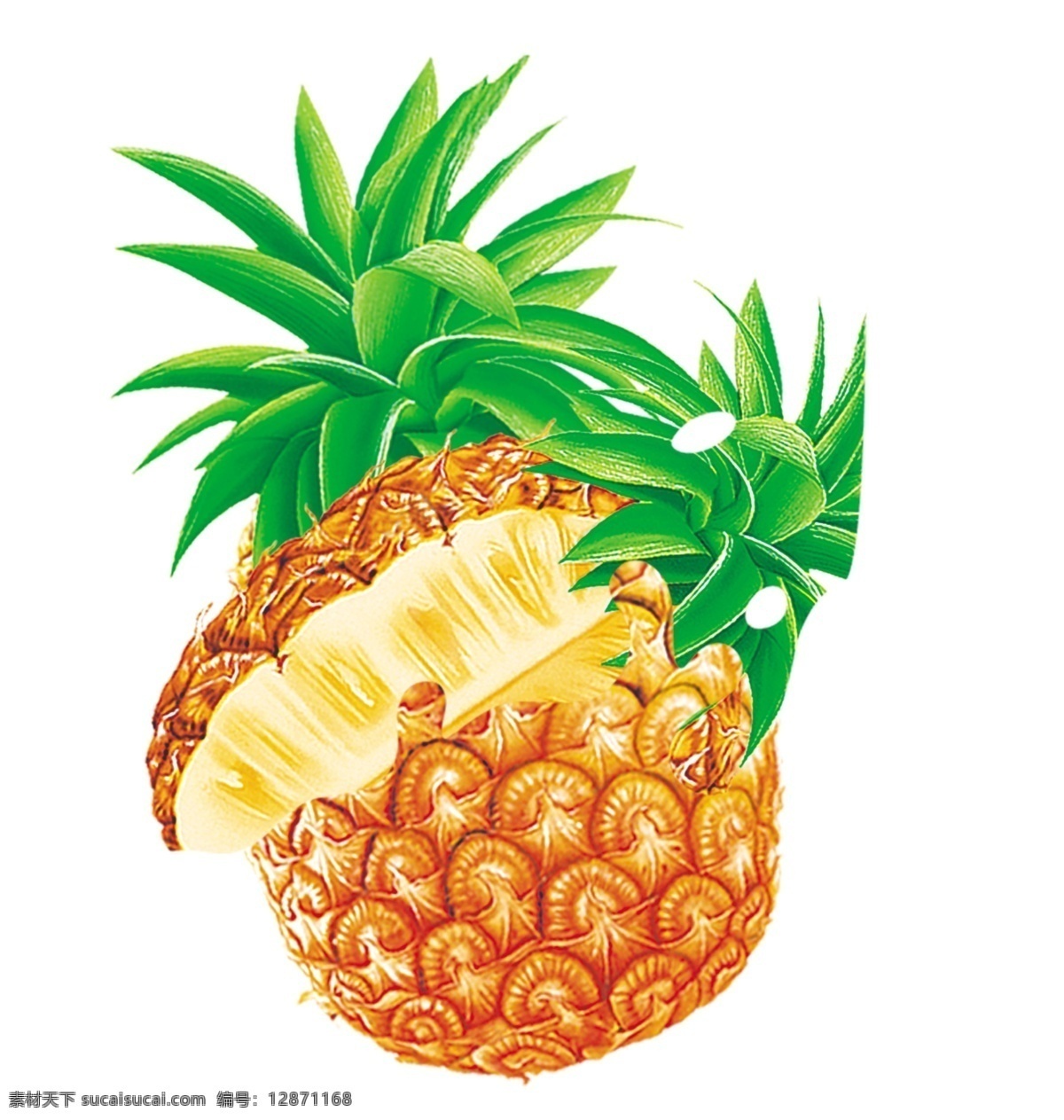 菠萝 水果 食物 分层