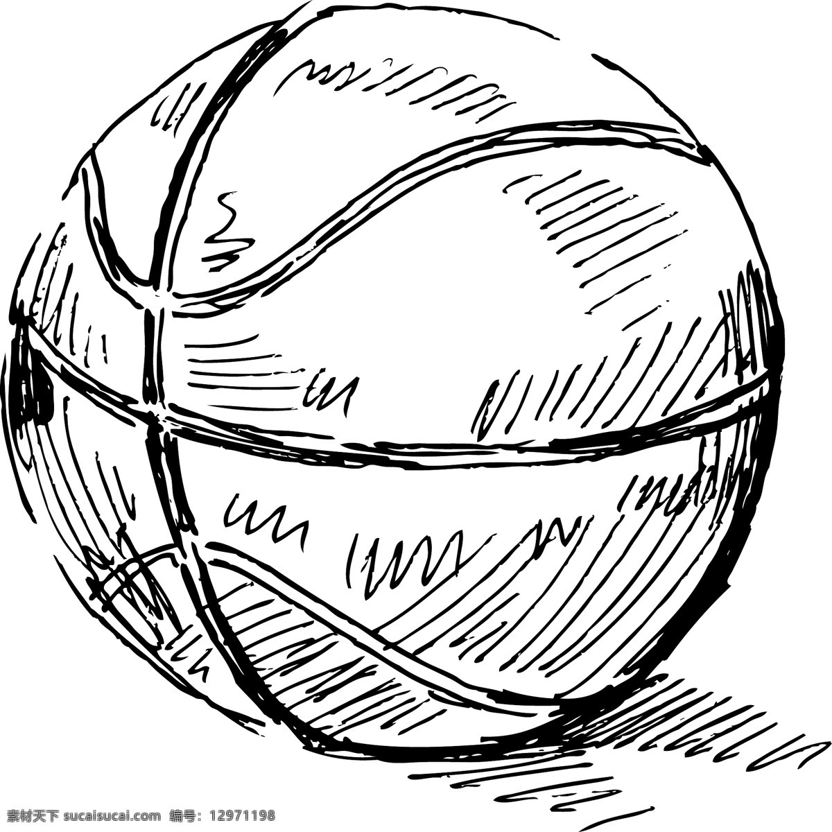 卡通 矢量 手绘 线 稿 篮球 商业 钢笔 插画 元素 线稿 创意设计 排版 排版设计 装饰图案