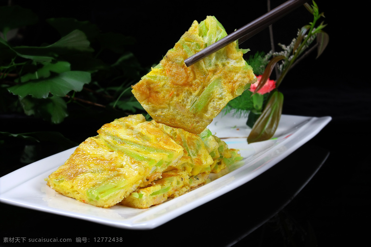 虾皮莴笋煎蛋 粤菜 传统美食 餐饮美食