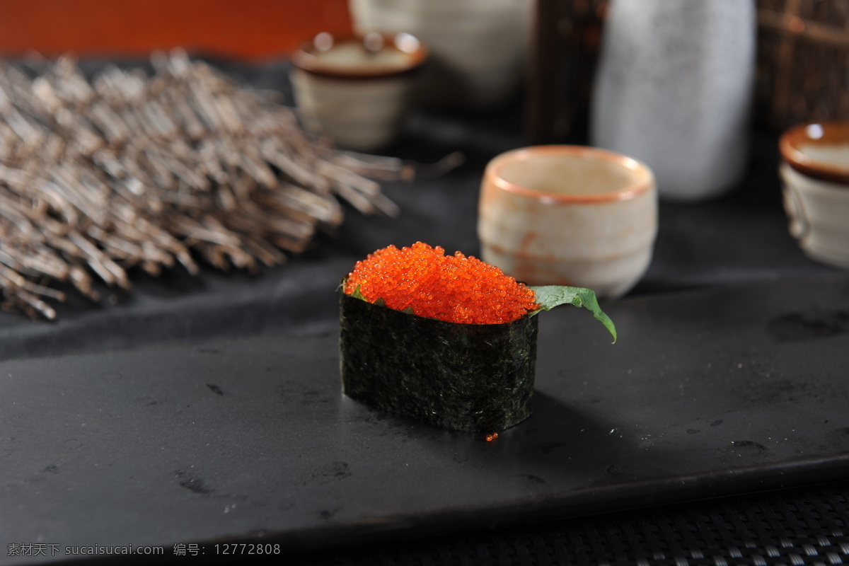 飞鱼 籽 军舰 寿司 日本 美食 精品寿司 西餐美食 餐饮美食