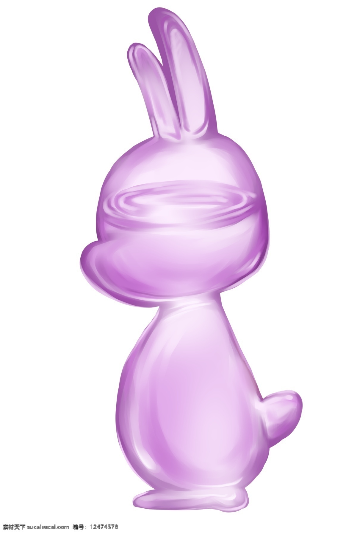 卡通 粉色 玻璃 兔子 玻璃制品 粉色的兔子 玻璃制品插画 卡通兔子插画 创意玻璃插画 玻璃兔子