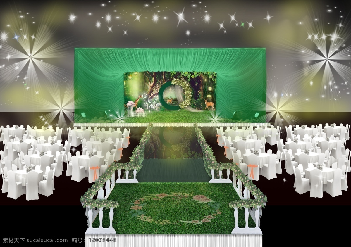 森 系 绿色 婚礼 工装 效果图 森系婚礼 绿色婚礼 婚礼效果图