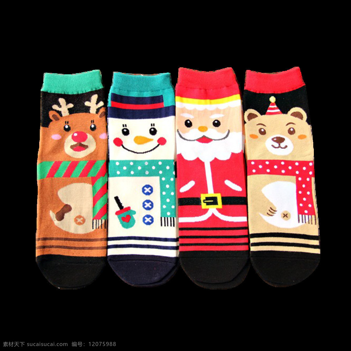 漂亮 圣诞 袜 元素 png元素 红色 节日 麋鹿 免抠元素 圣诞老人 透明素材 袜子 雪人