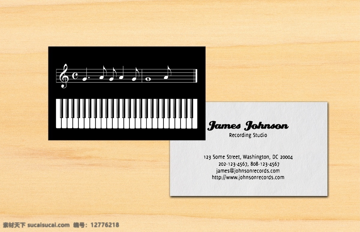企业名片 名片版式 潮流时尚 事业单位 钢琴学院 名片模板 名片卡片 广告设计模板 源文件