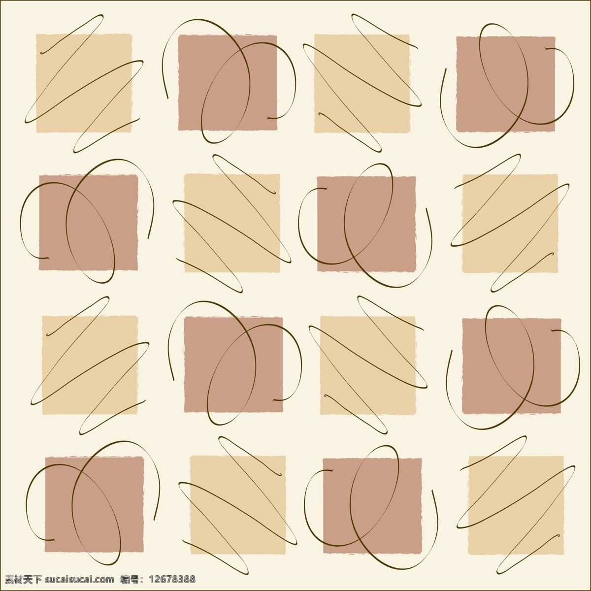 矢量 抽象 方块 线条 背景 花纹 连续 平铺 矢量素材 素雅 矢量图 花纹花边