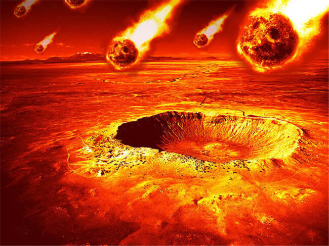 燃烧 陨石 设计素材 分层 燃烧的陨石 陨石坑 海报素材 广告设计模板 红色