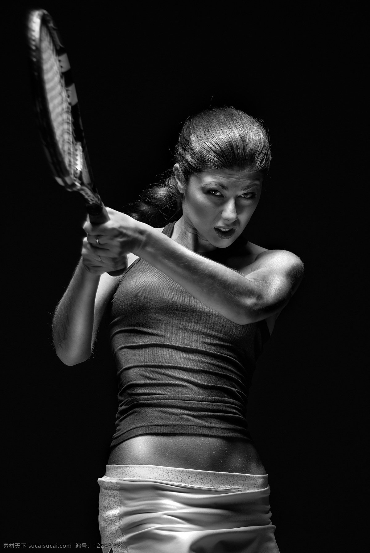 网球 女人 人物 女性 健身 健康生活 运动 打网球 用力 美女图片 人物图片