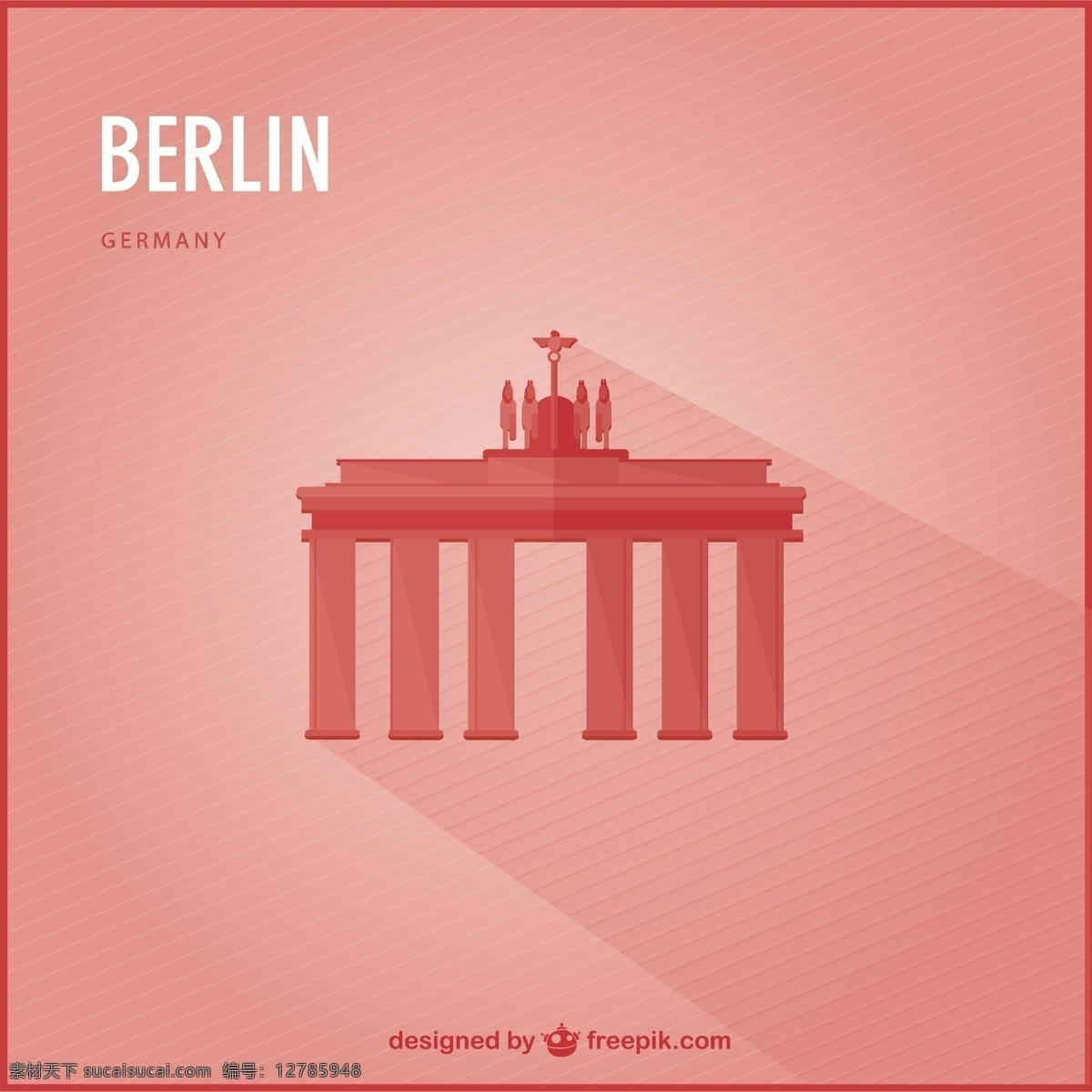 柏林红背景 暑期 旅游 城市 世界 模板 平面 布局 平面设计 度假 定位 元素 镇 欧洲 设计元素 图形 粉色