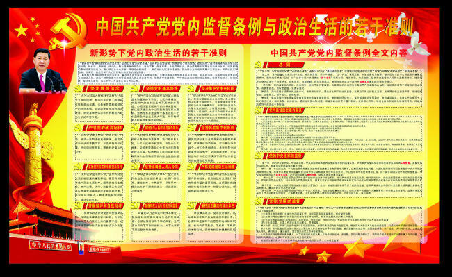 新 形势 下 党内 政治生活 若干 准则 中国共产党 监督 条例 全文 内容