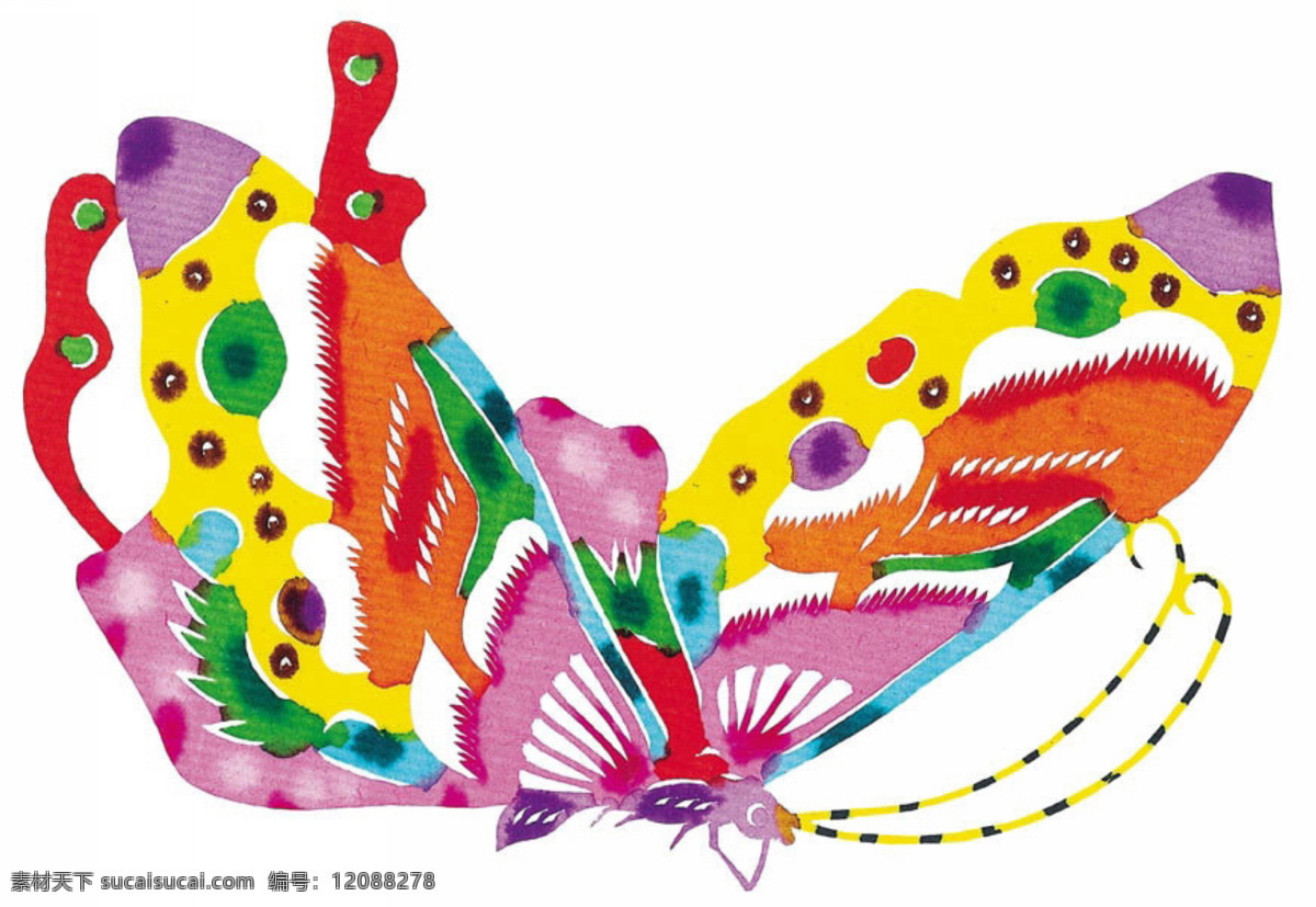 蝴蝶 飞舞 剪纸 剪纸艺术 蝴蝶飞舞剪纸 中国传统剪纸 民间 素材图片 文化艺术