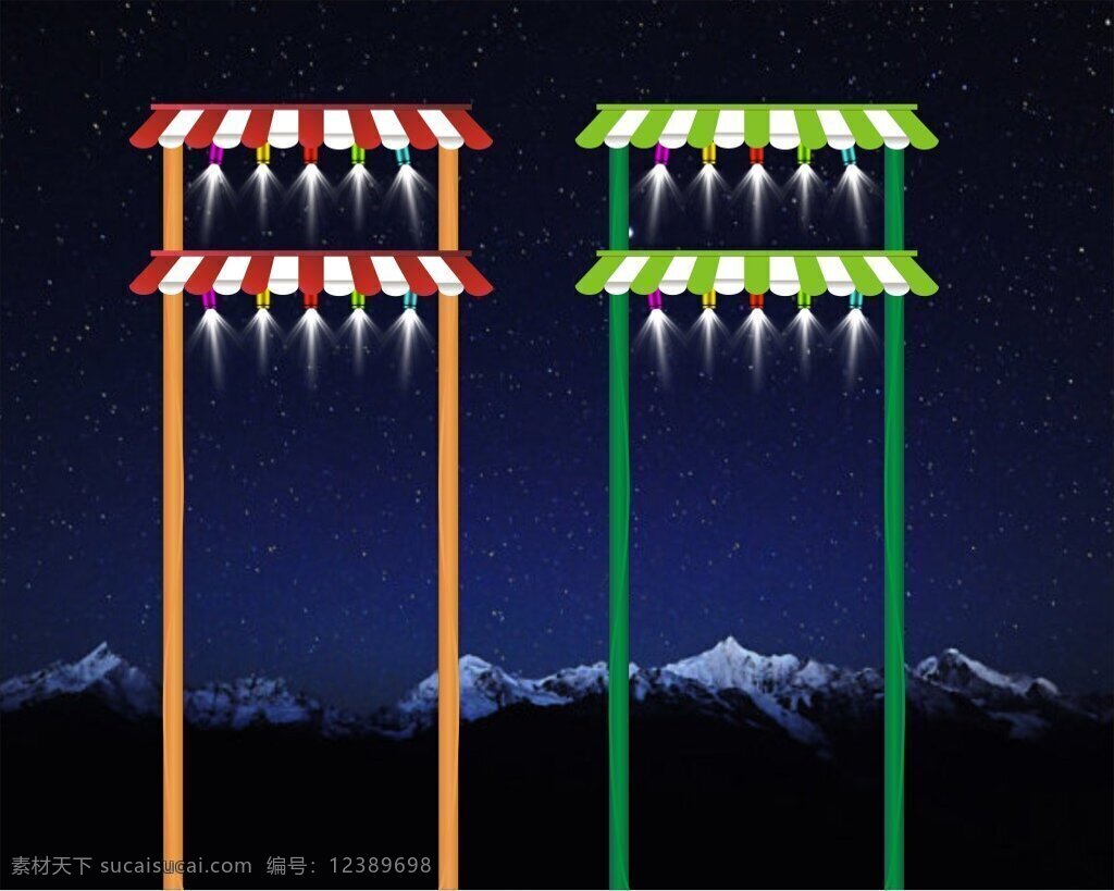 城市 夜空 舞台 射灯 灯杆 效果 城市夜空 雨棚 红绿 打灯 黑色