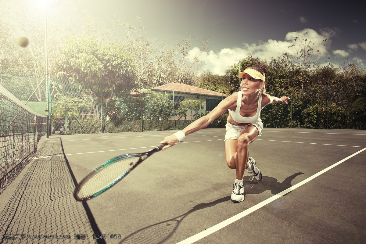 网球 美女 运动员 体育运动 健身 体育锻炼 美女运动员 网球拍 网球场 生活百科