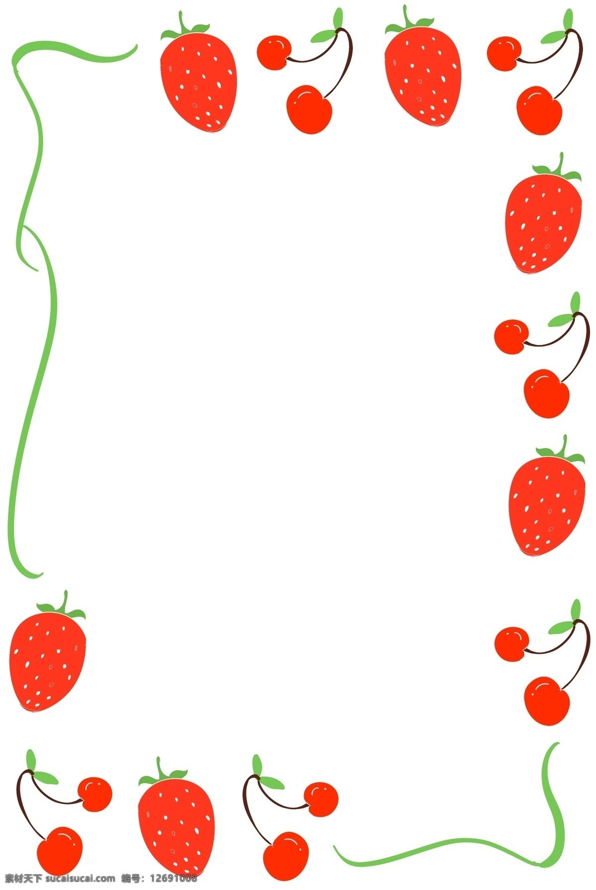 手绘 水果 边框 插画 草莓边框 草莓 手绘水果边框 水果边框插画 草莓边框插图 草莓水果