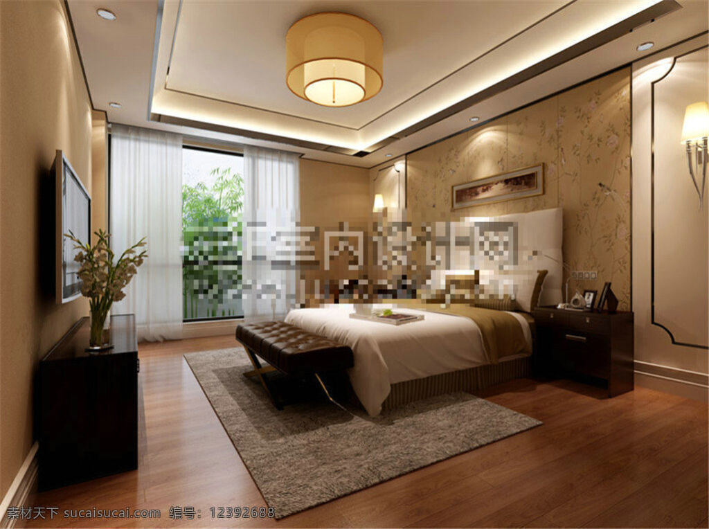 中式 卧室 模型制作 3dmax 建筑装饰 客厅装饰 室内装饰 装饰客厅 3d 模型 装饰 黑色