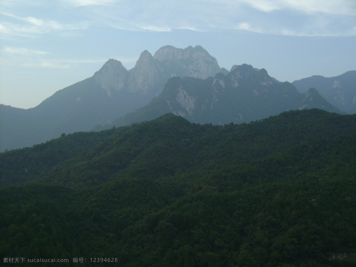 明堂山 岳西 山岭 远山近景 蓝天白云 青山 自然风景 自然景观